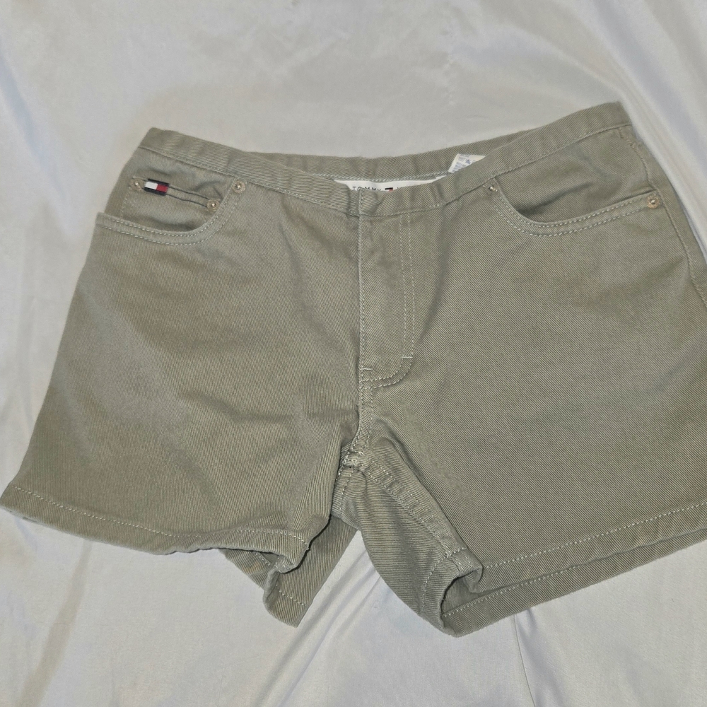 Tommy Hilfiger Women's Jeans Vintage Y2k Olive Green Sage Jean Shorts Size 4